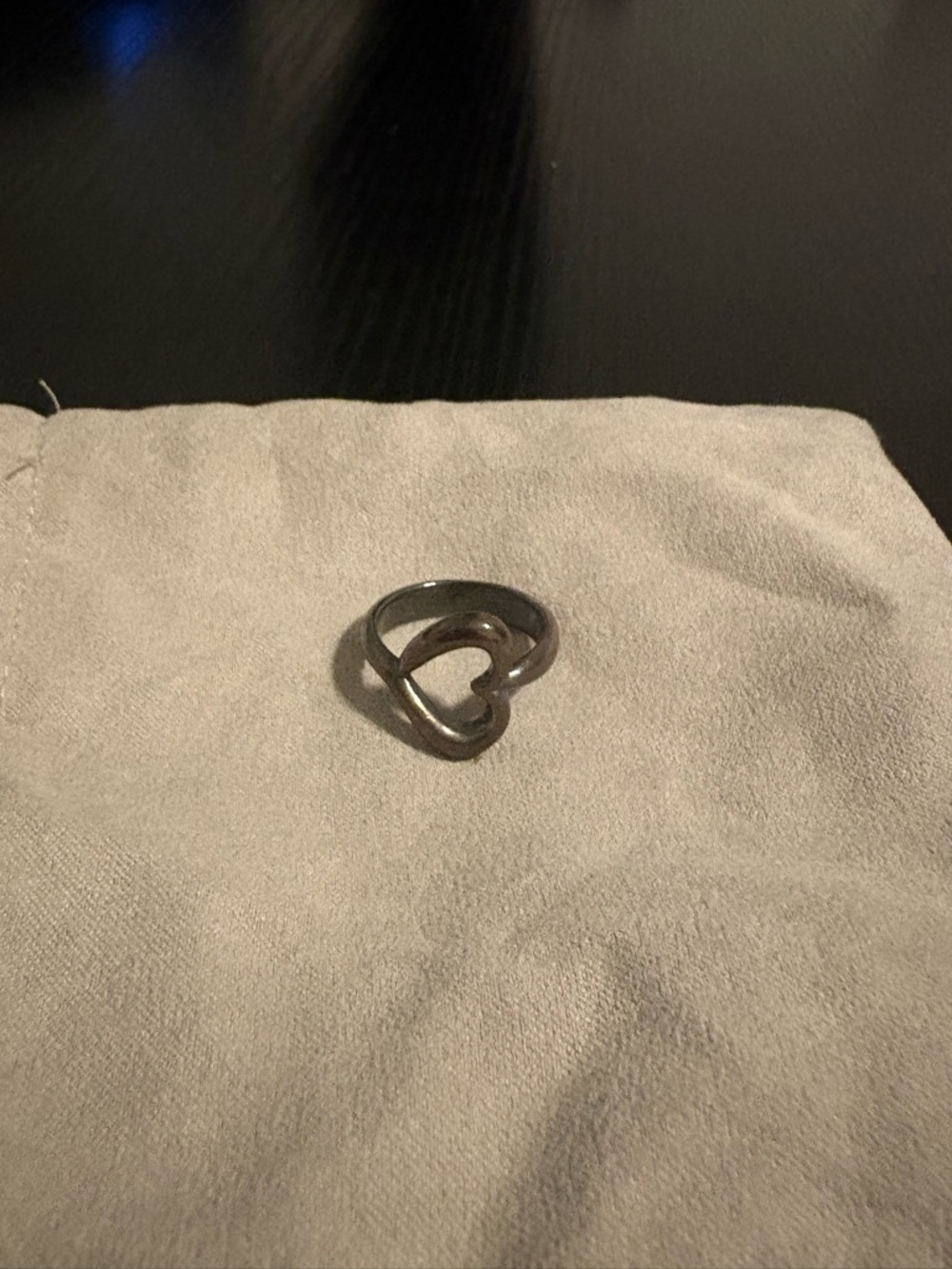 James Avery Silver Open Heart Ring